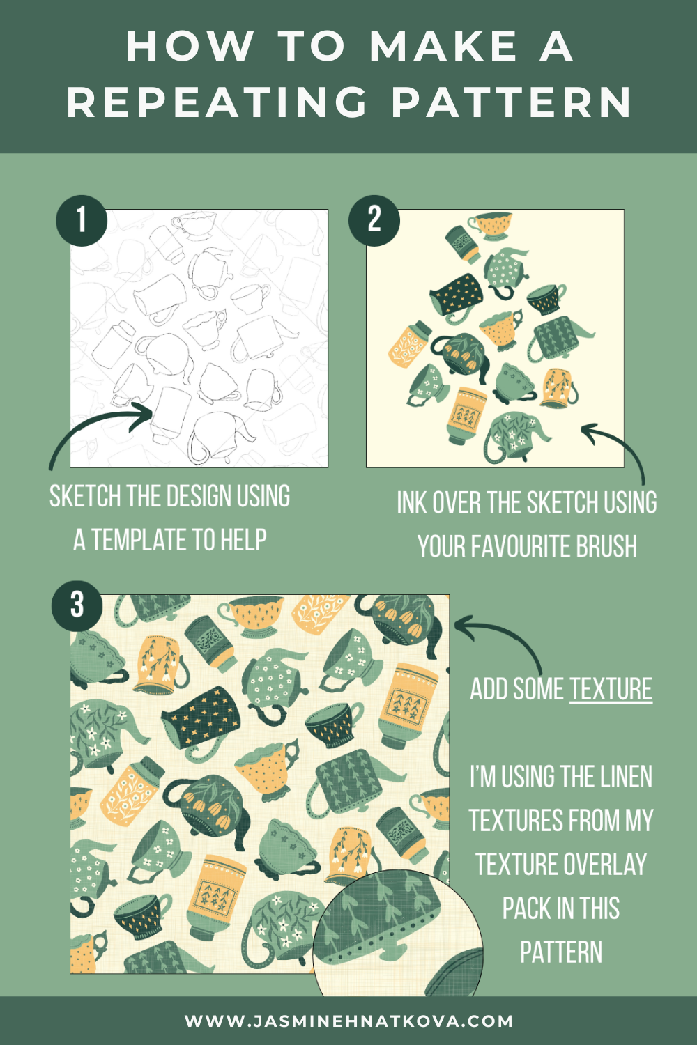 How to make a repeating pattern in Procreate using a template