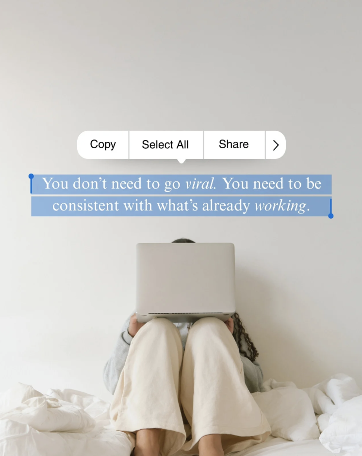 Aesthetic iPhone Text Social Media Quote Instagram Post Template