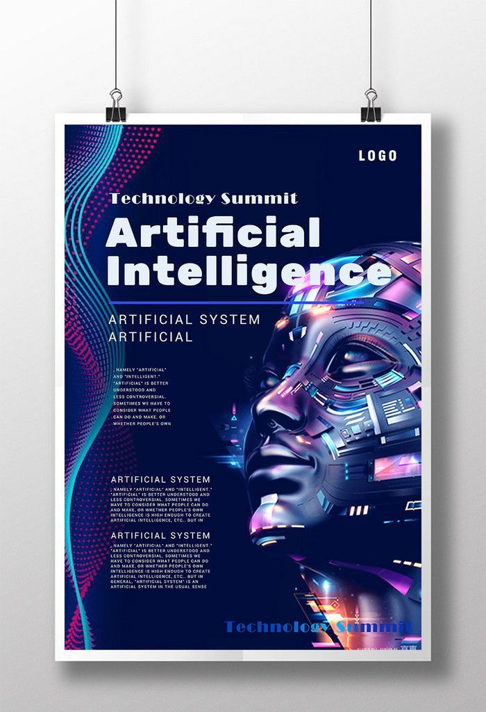 Blue Artificial Intelligence Poster | PSD Free Download – Pikbest