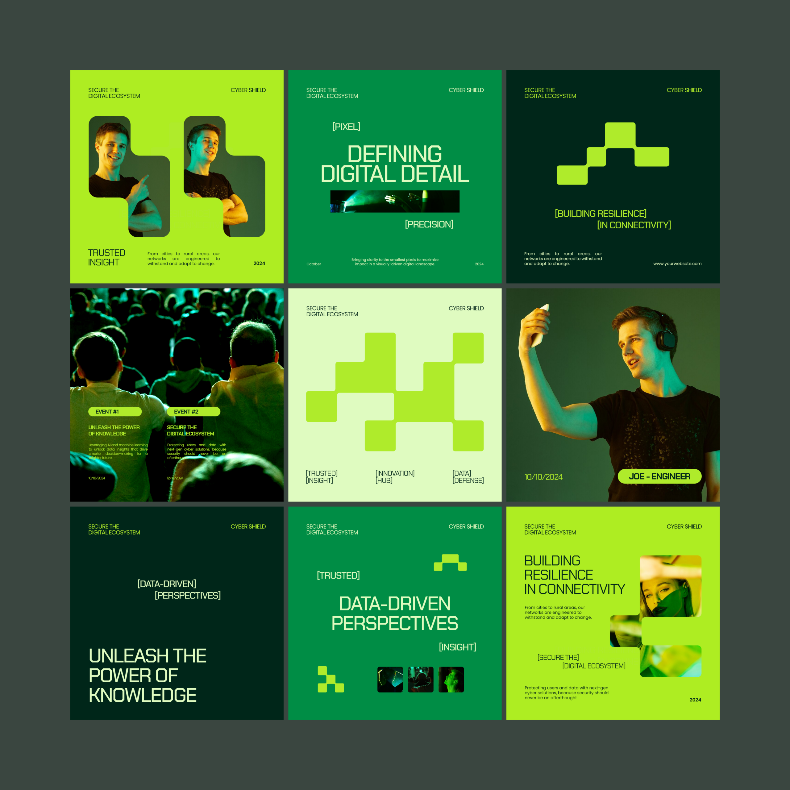 The Cyber Social Media Post Template on Envato Element