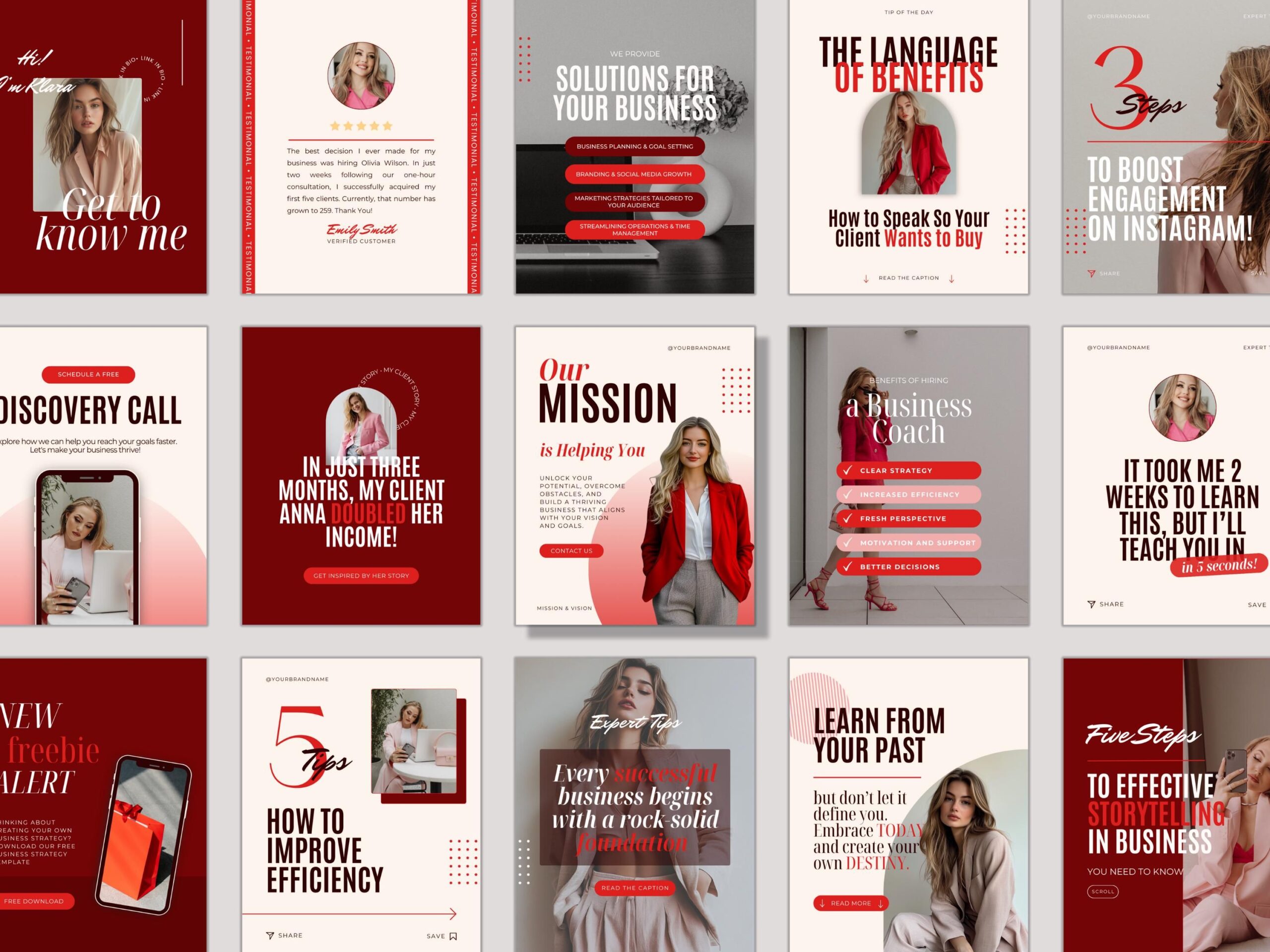 Modèles Instagram Canva – Réseaux sociaux de marque personnelle (téléchargement numérique)