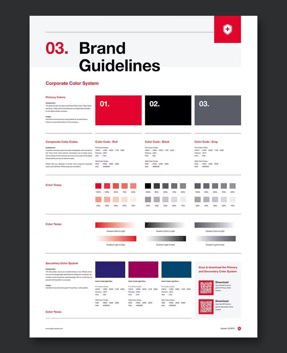 Brand Manual and Guidelines Poster Template