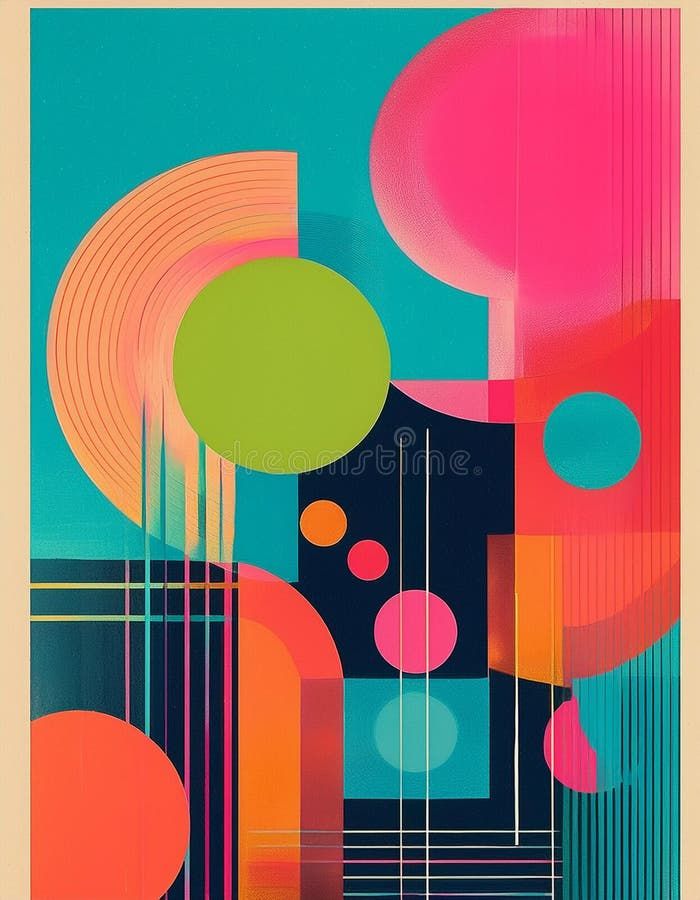Playful Retro Risograph Layers royalty free stock images