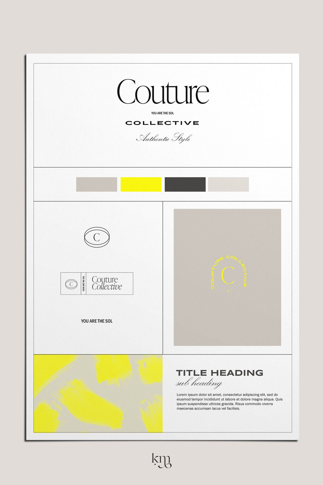 Couture Collective Brand Mood Board | Semi-Custom Brand Kit