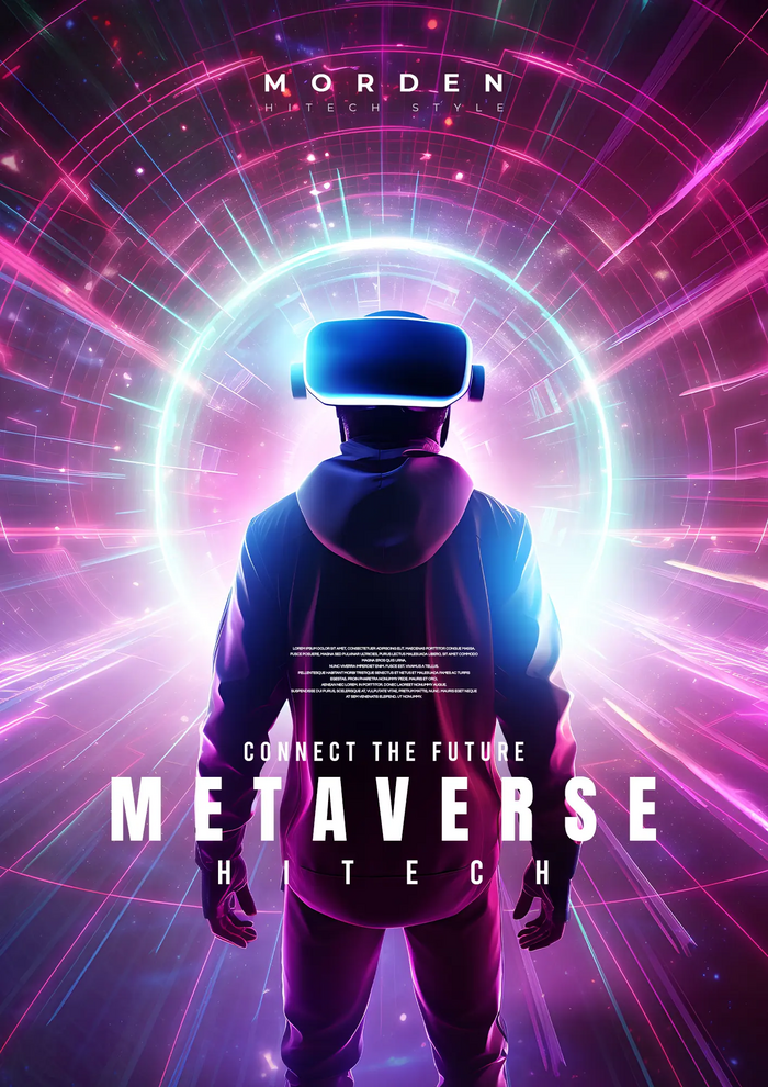 Vr Virtual Reality Technology Science And Laser Light Effect Metaverse Promotional Poster | PSD Free Download – Pikbest