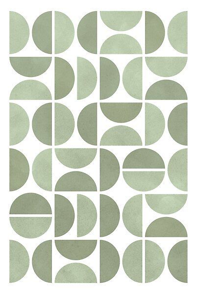 Sage green mid century geometric pattern by Miss-Belle | Redbubble
