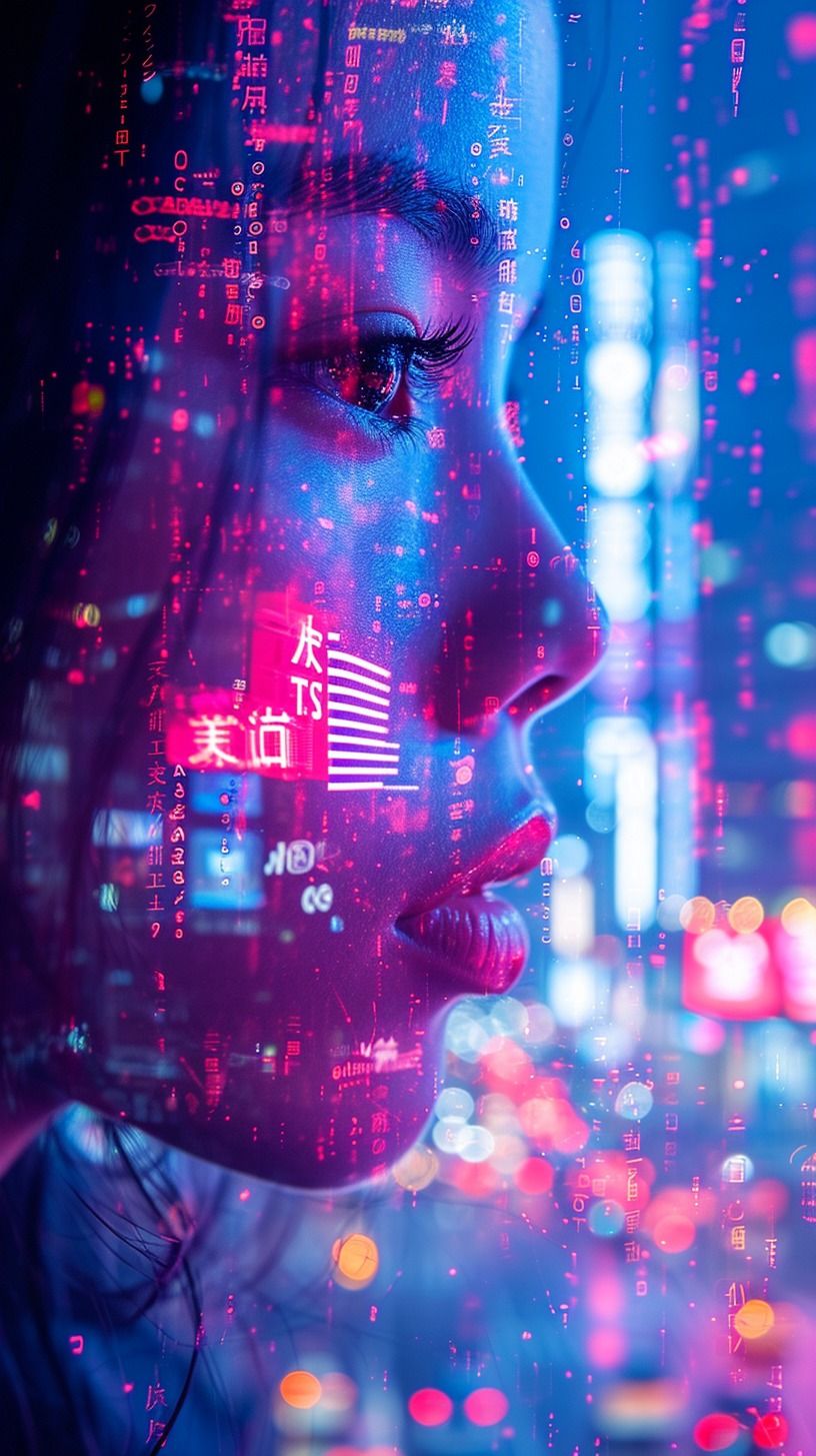 Double Exposure Cityscape Portrait