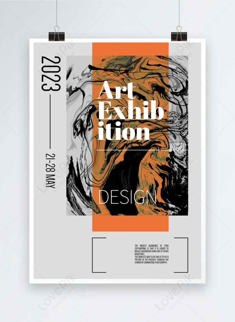 Color Abstract Art Exhibition Poster