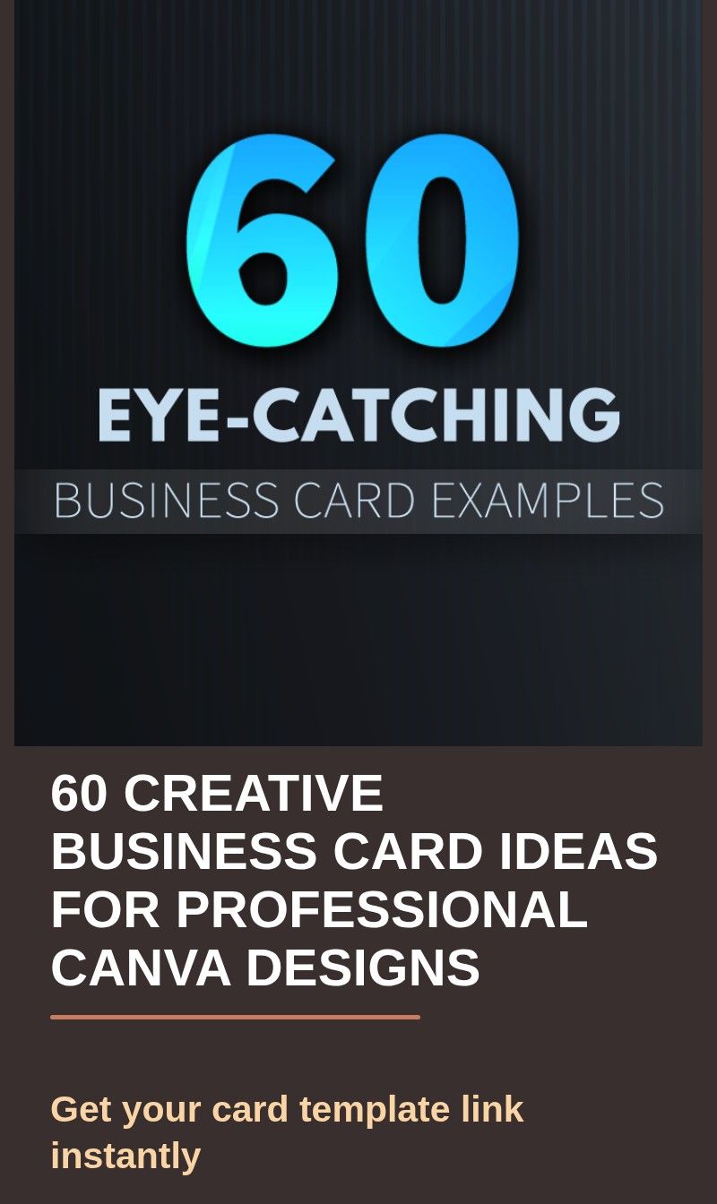 60 Creative Business Card Ideas for Professional Canva Designs