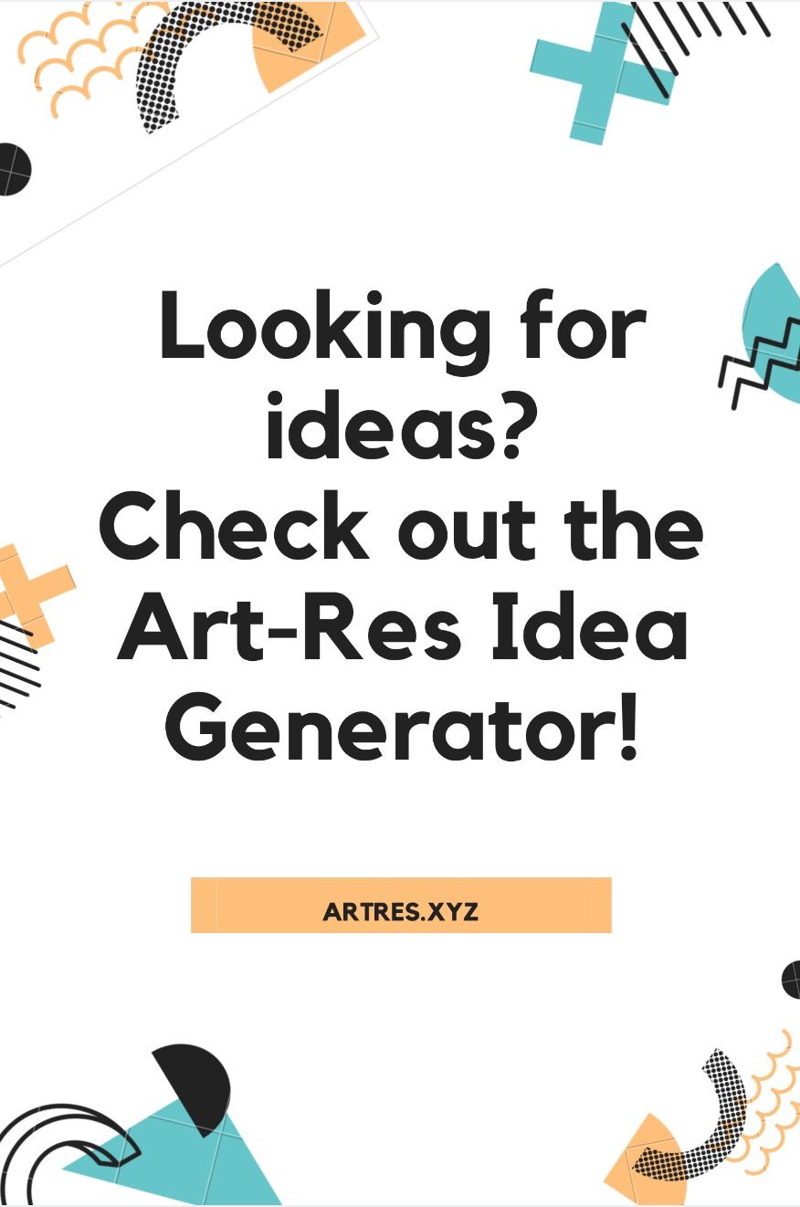 Never run out of ideas again with the Art-Res Idea Generator