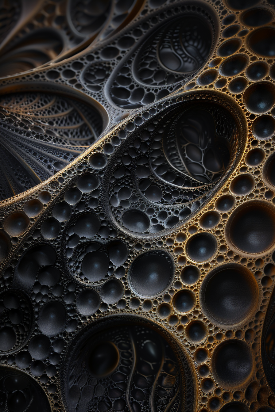 black and gold metalic fractal