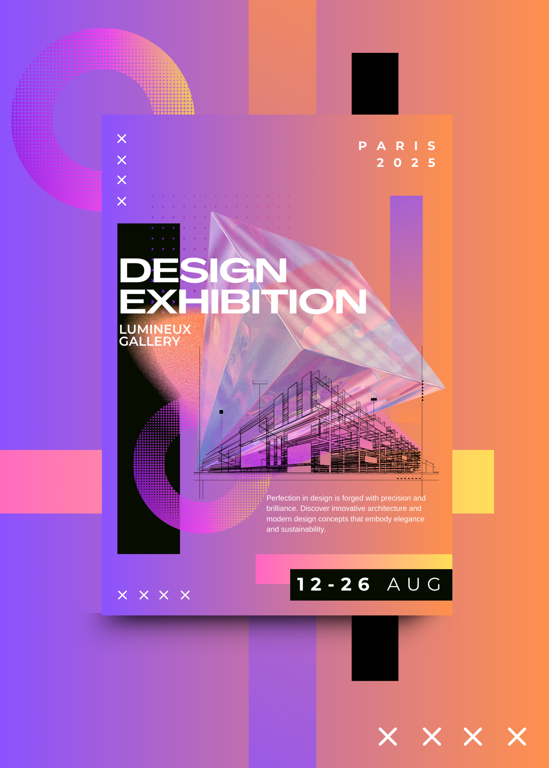 Poster Design – Futuristic Gradient Geometric