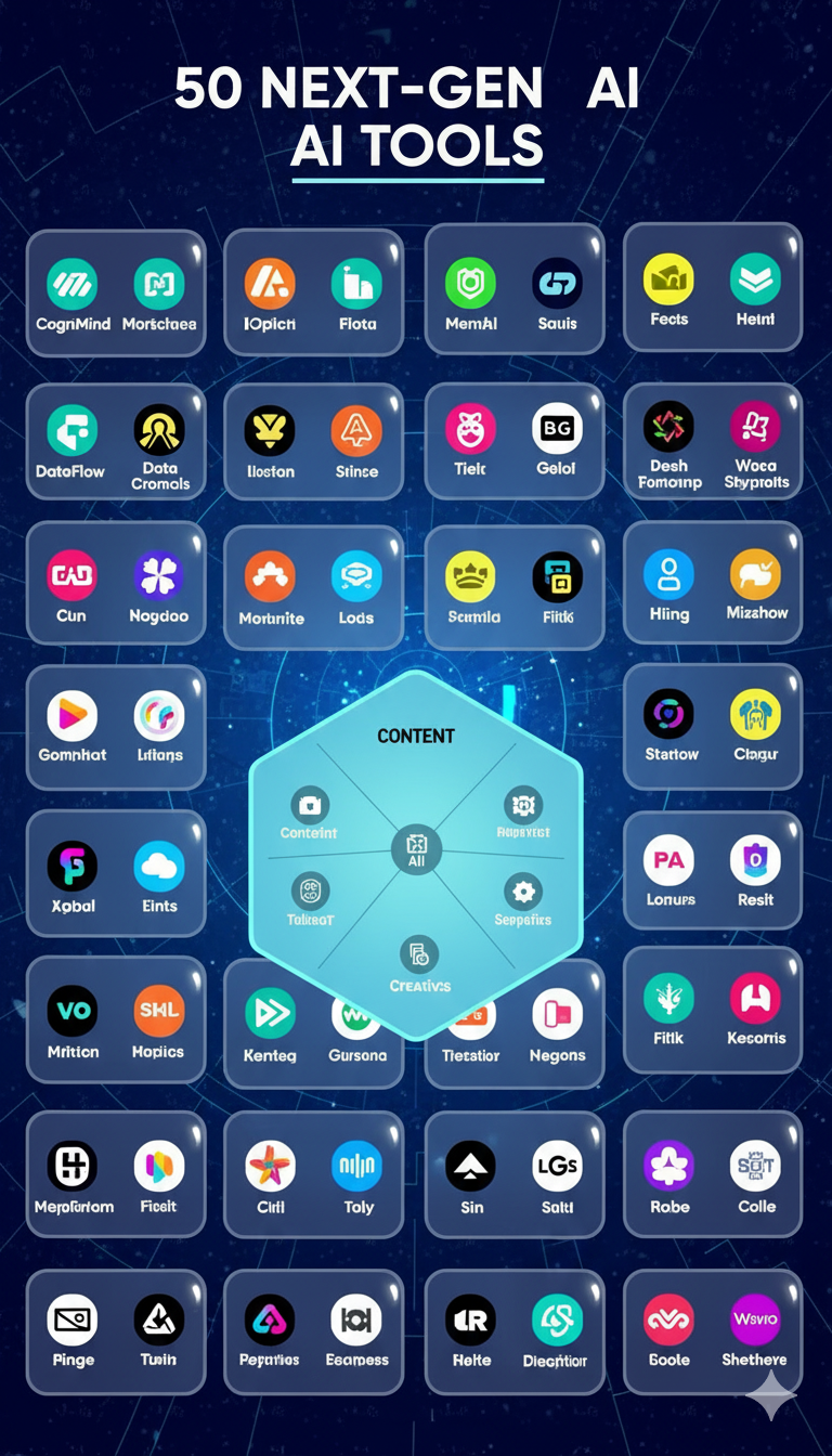 ✨50 Next-Gen AI Tools for Content Creation, Productivity & Business Growth