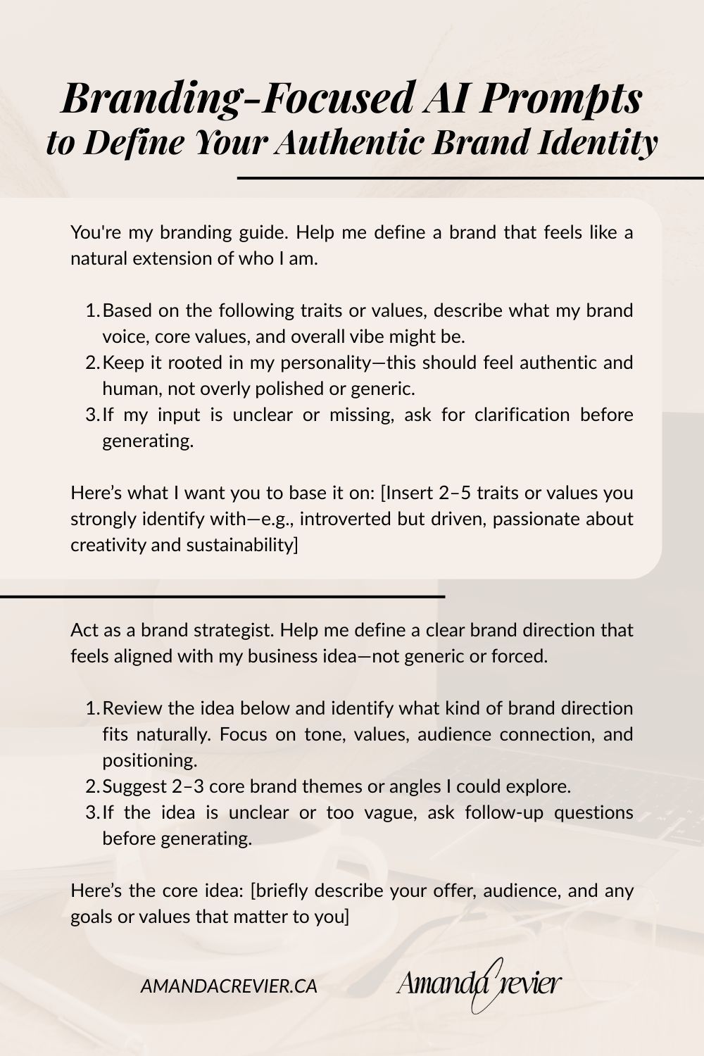 Branding AI Prompts to Define Your Authentic Brand Identity