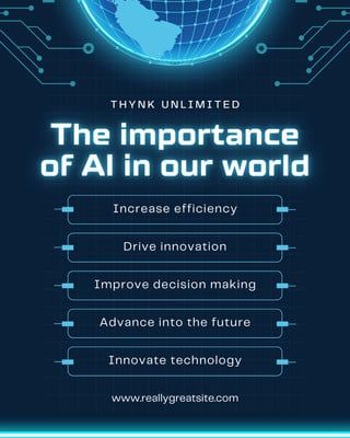 Importance Of AI In Our World Canva Templates Instagram Post Harnessing AI To Transform Future