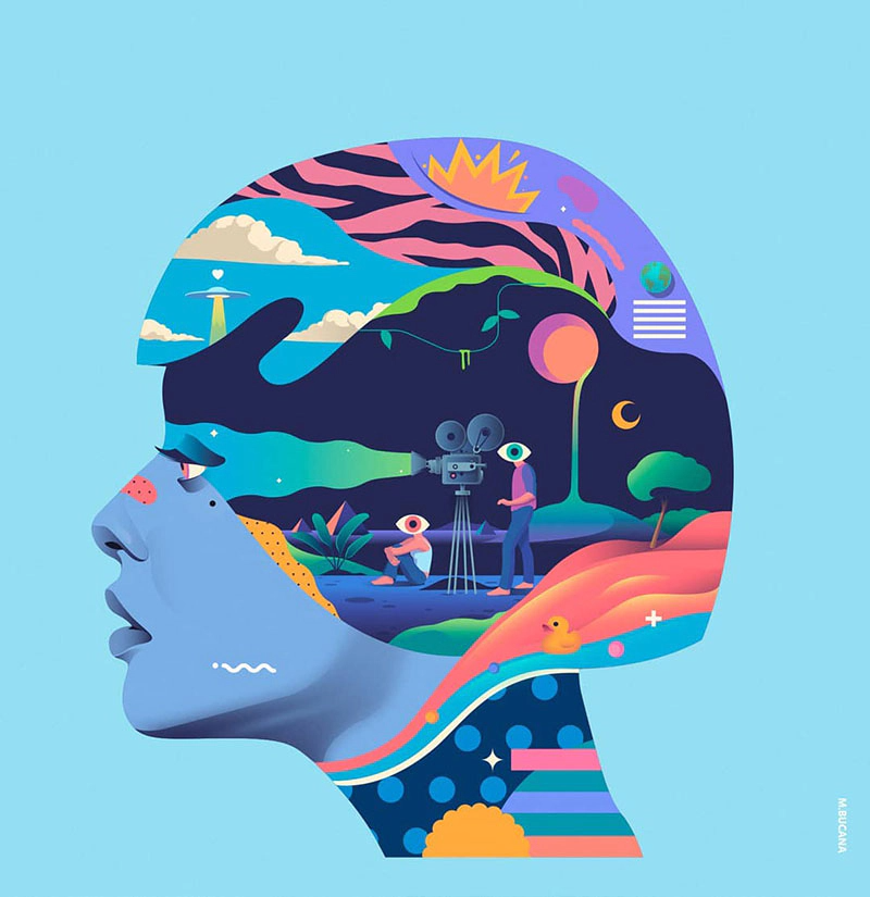 Illustration : Pluie métallique par Bucana