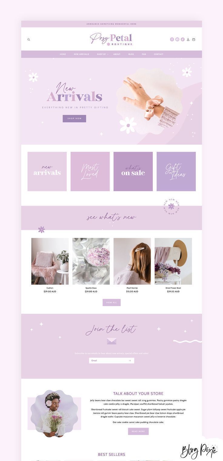 Shopify Theme Template – Purple Fashion Boutique