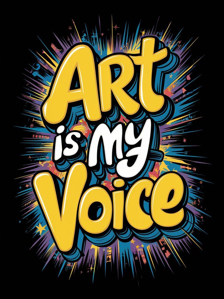 T-shirt Design: Art Is My Voice