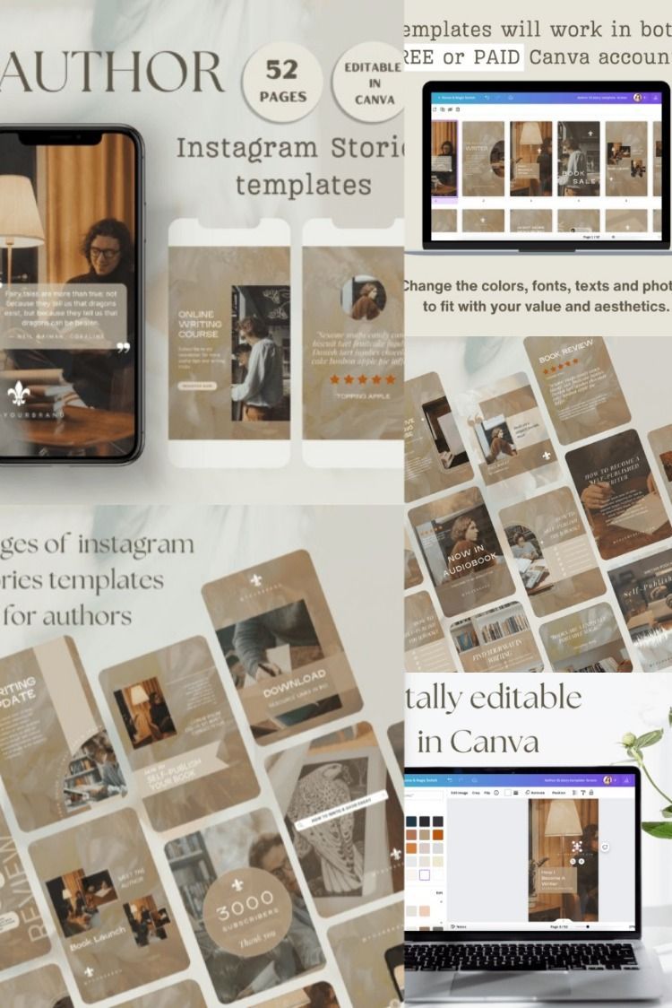 Author Instagram Story Post Template
