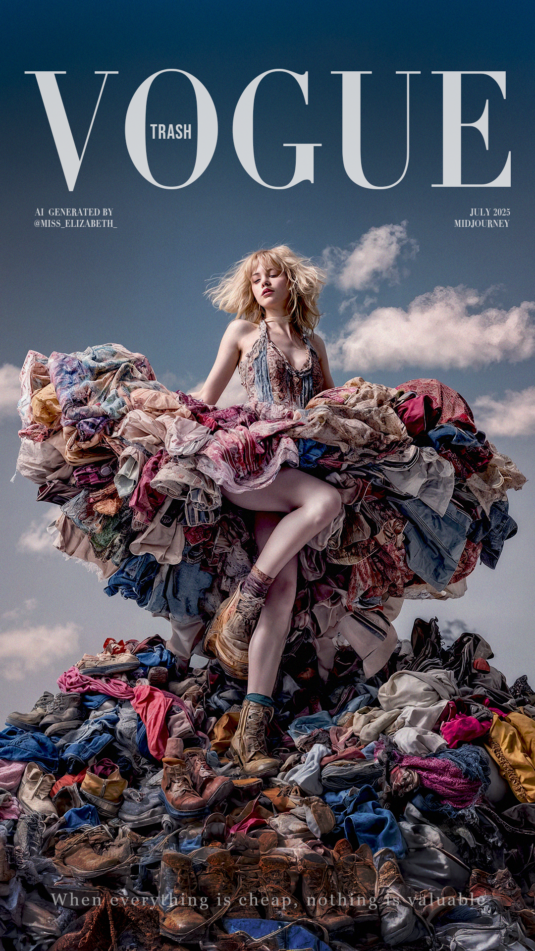 VOGUE Trash | AI-генерации о проблеме сверхпотребления