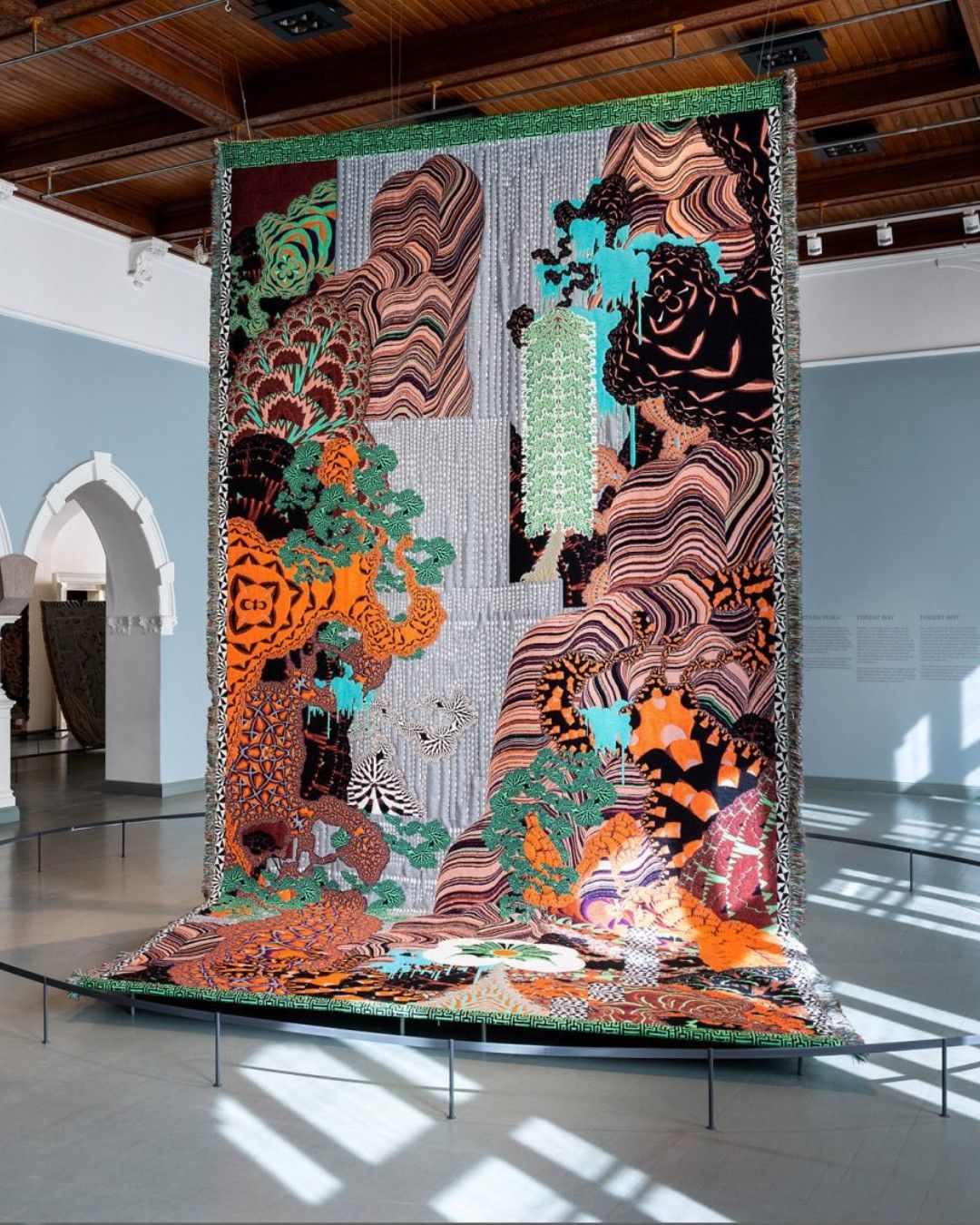 Kustaa Saksi creates vivid oversized tapestries to explore “reality and illusion”