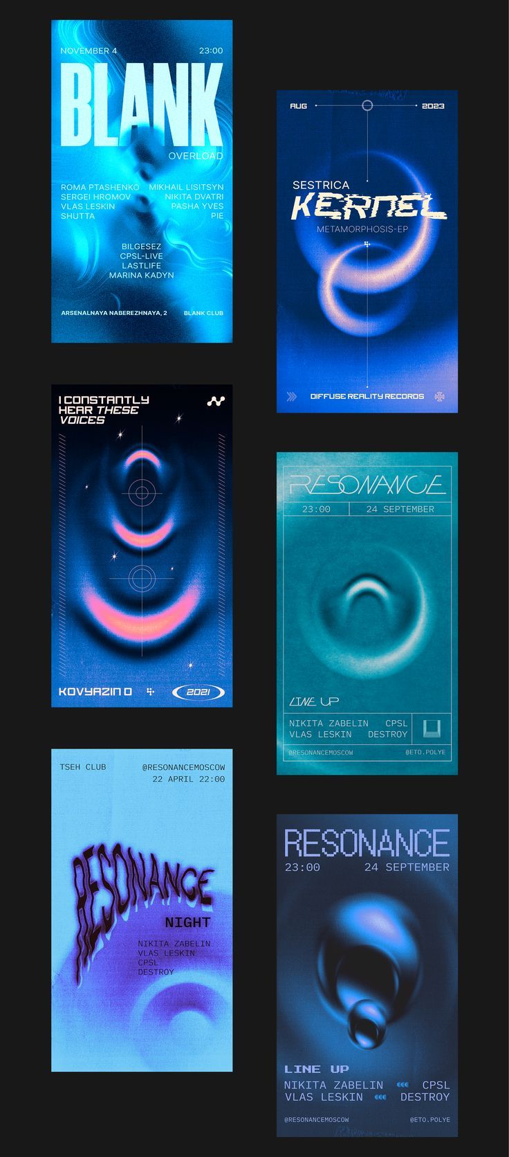 Download techno poster template