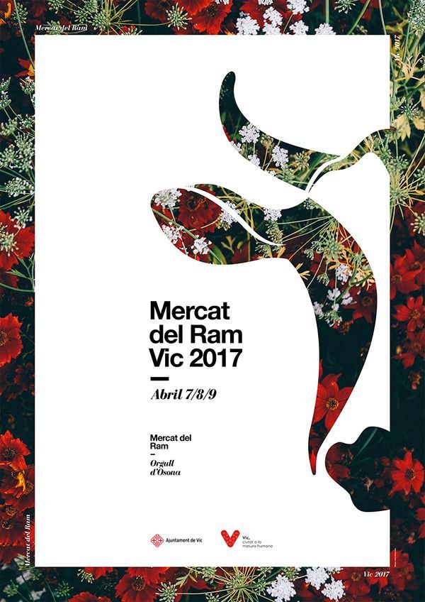Poster door Xavier Esclusa Trias / Mercat del Ram Vic 2017 #poster #posterdesign # …  #Del …