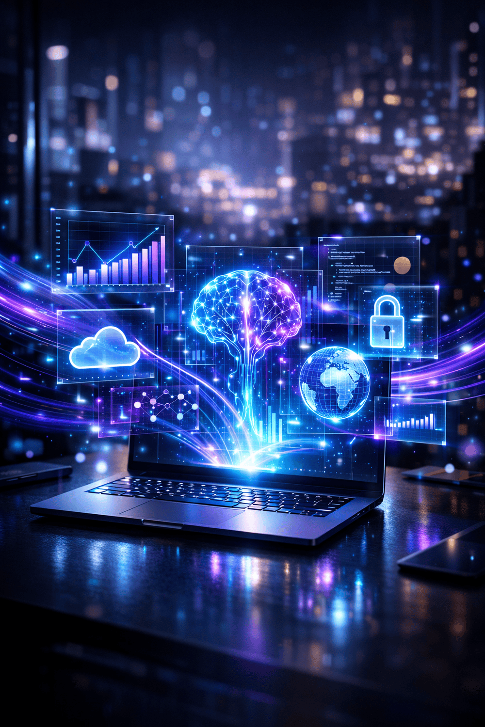 Futuristic AI Interface Concept | Next-Gen Digital Technology Aesthetic