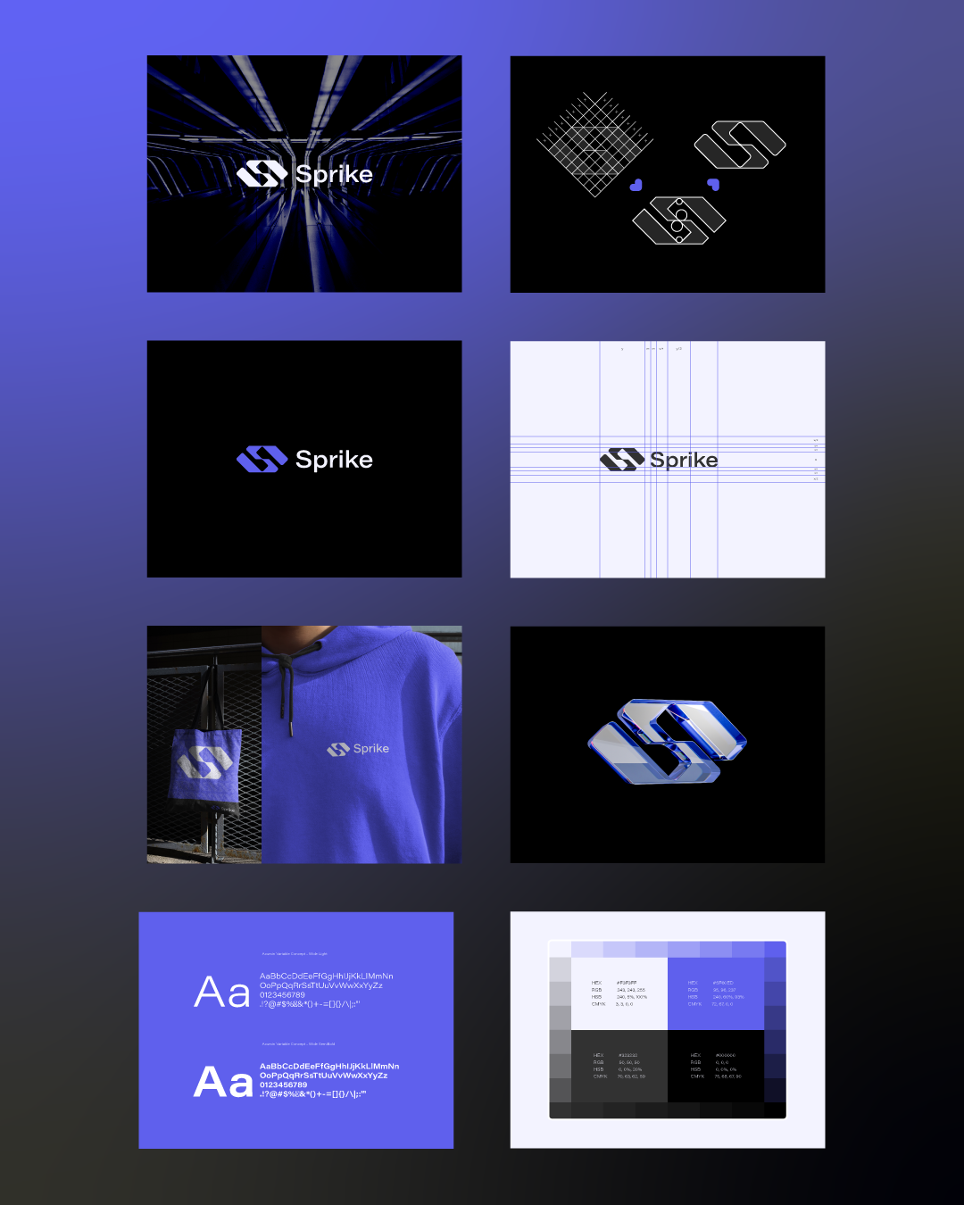 Modern Violet Tech Logo Concept for Sprike