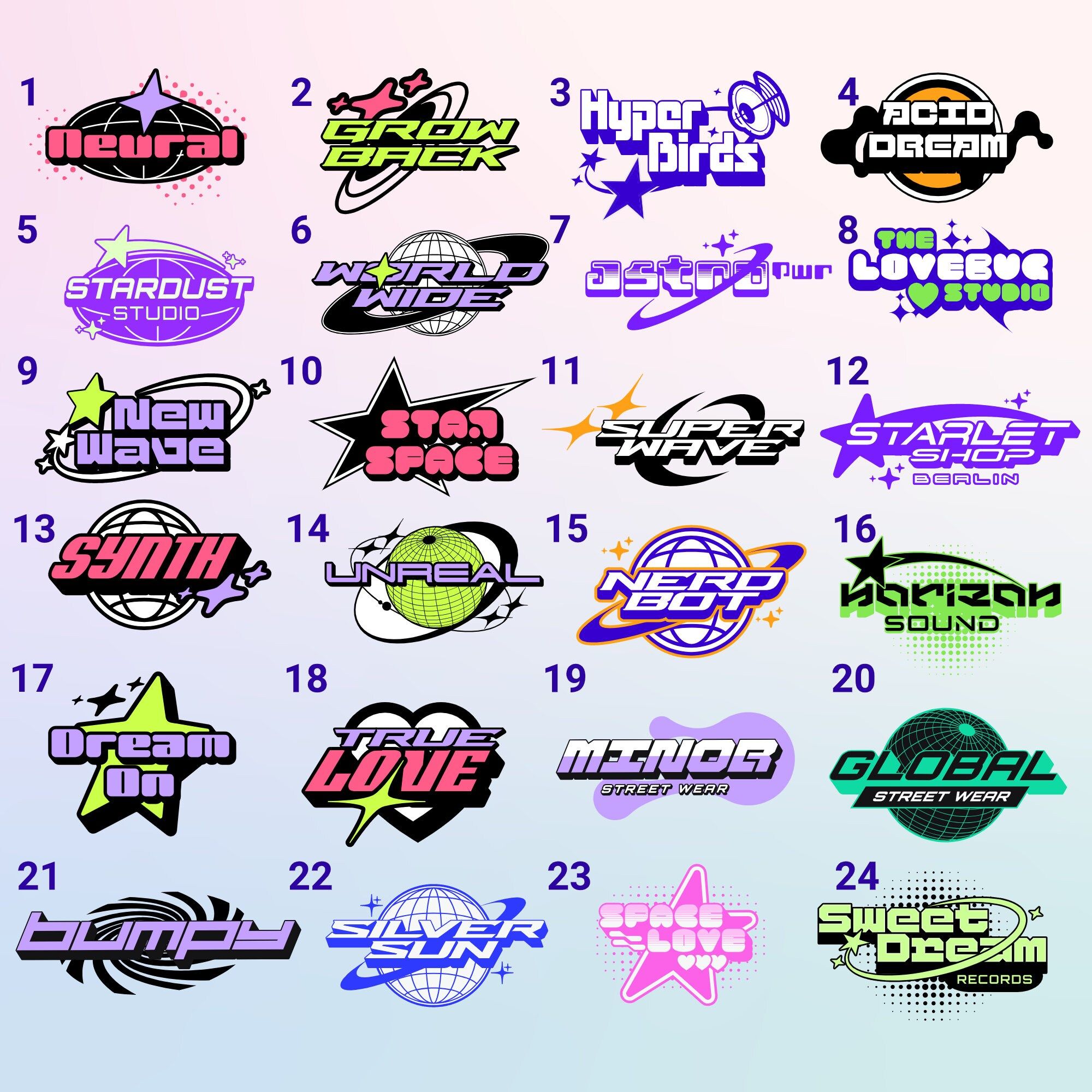 Création de logo numérique personnalisé pour l’an 2000 – Embrassez le monde de la technologie des années 2000