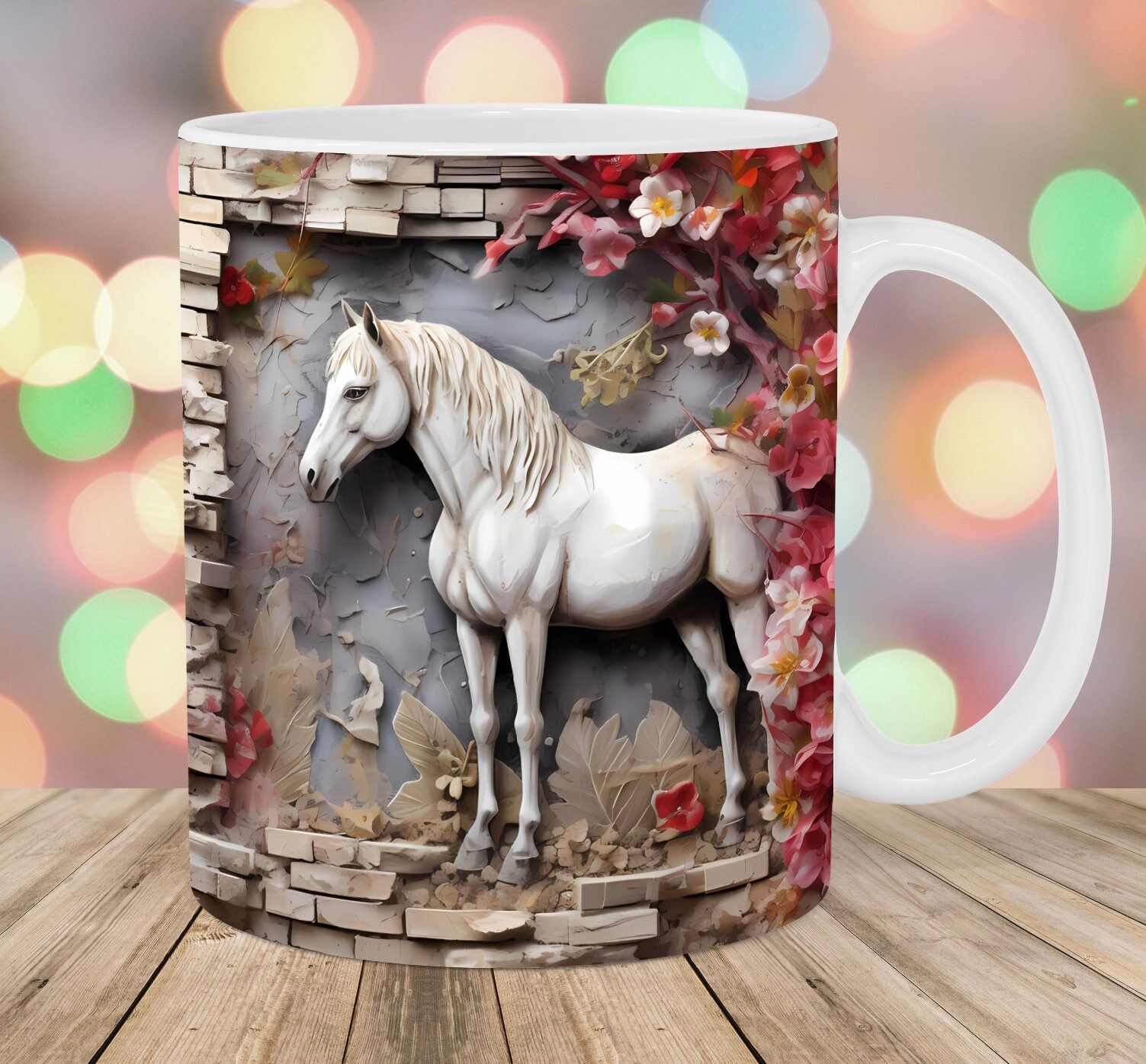 Vintage 3D Horse Mug Wraps for 11oz & 15oz Mugs on Etsy