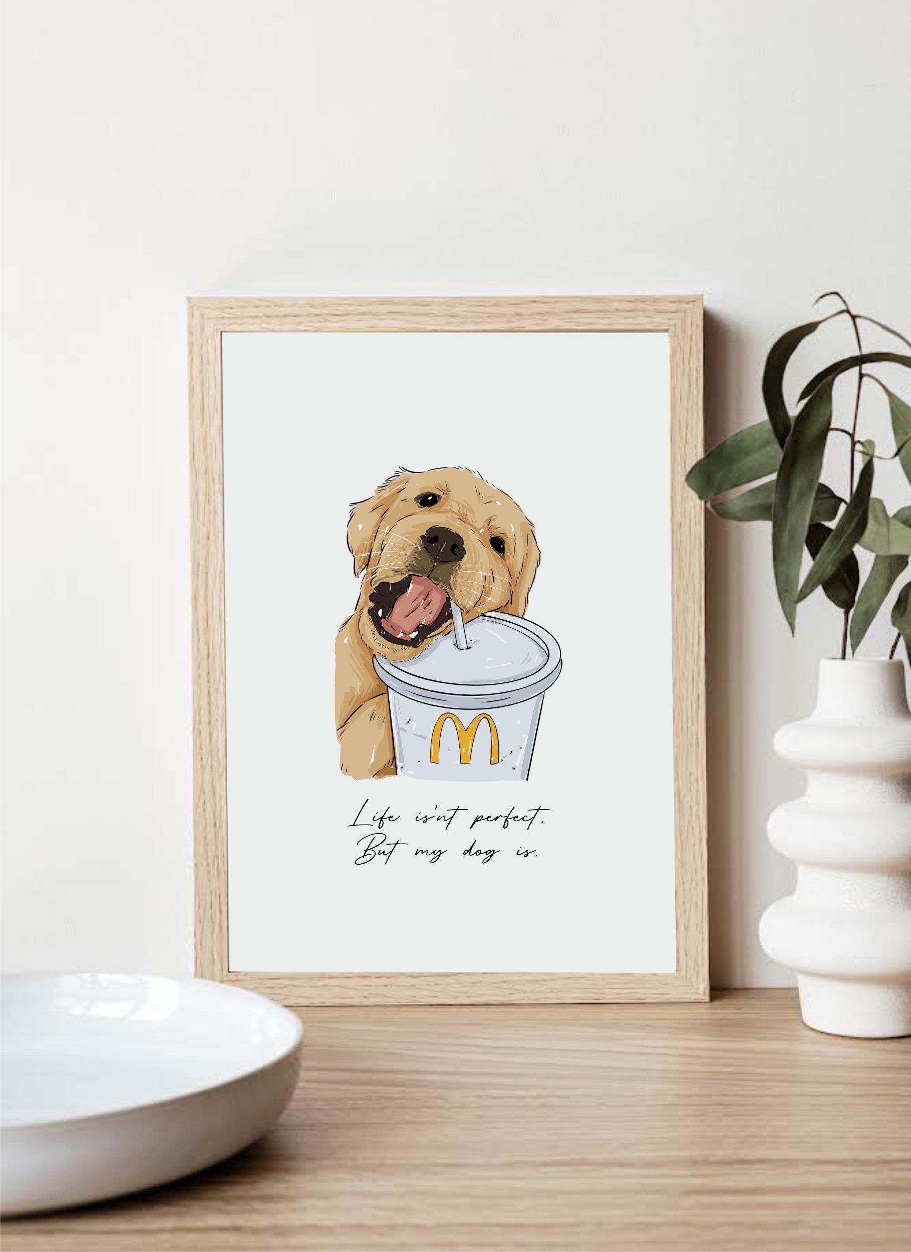 Portrait d’animal de compagnie personnalisé, illustration de chien dessiné à la main (fichier numérique)