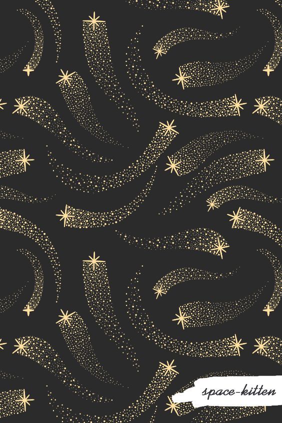 Magical stars seamless pattern.