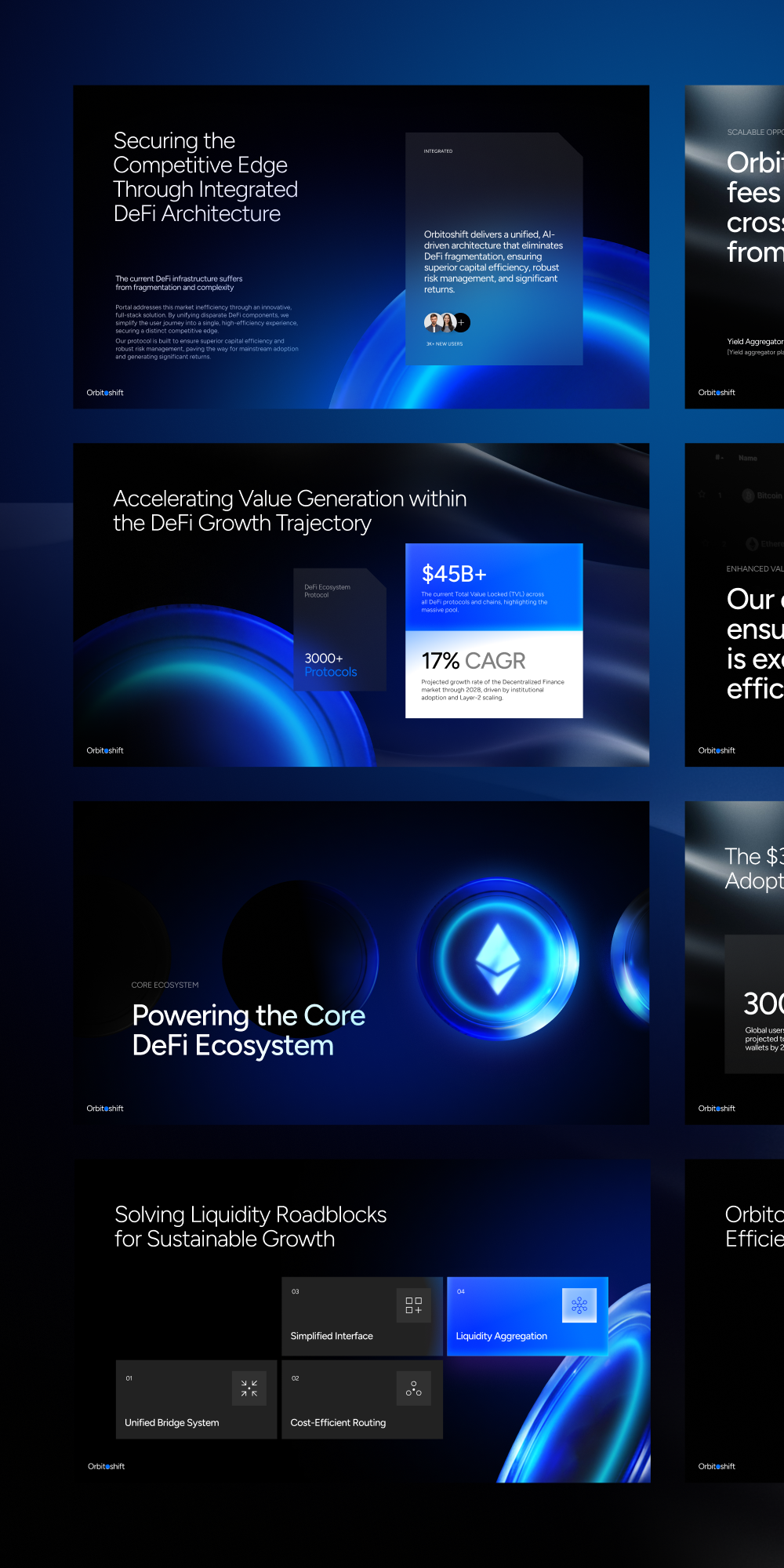 Pitch Deck Design for Orbitoshift Crypto
