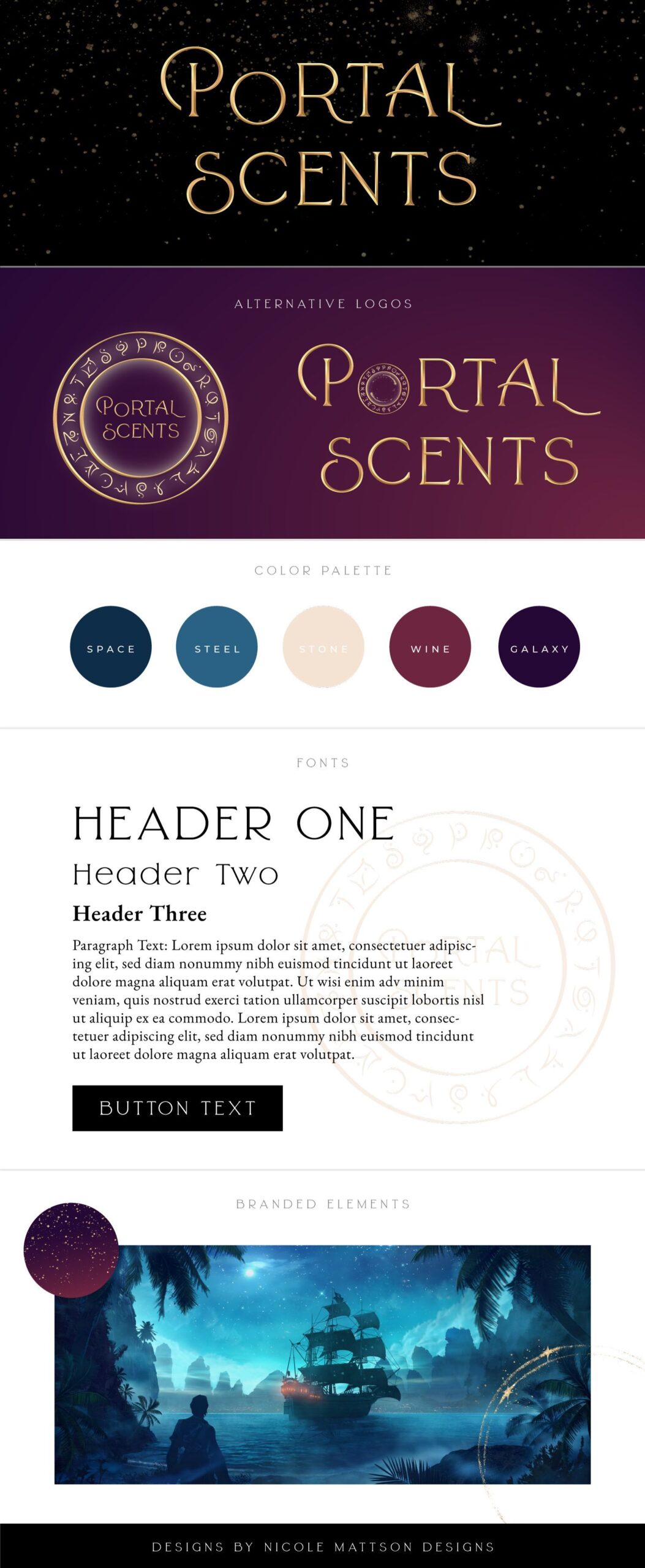 🔮Portal Scents | Brand Identity | Nicole Mattson Designs🔮