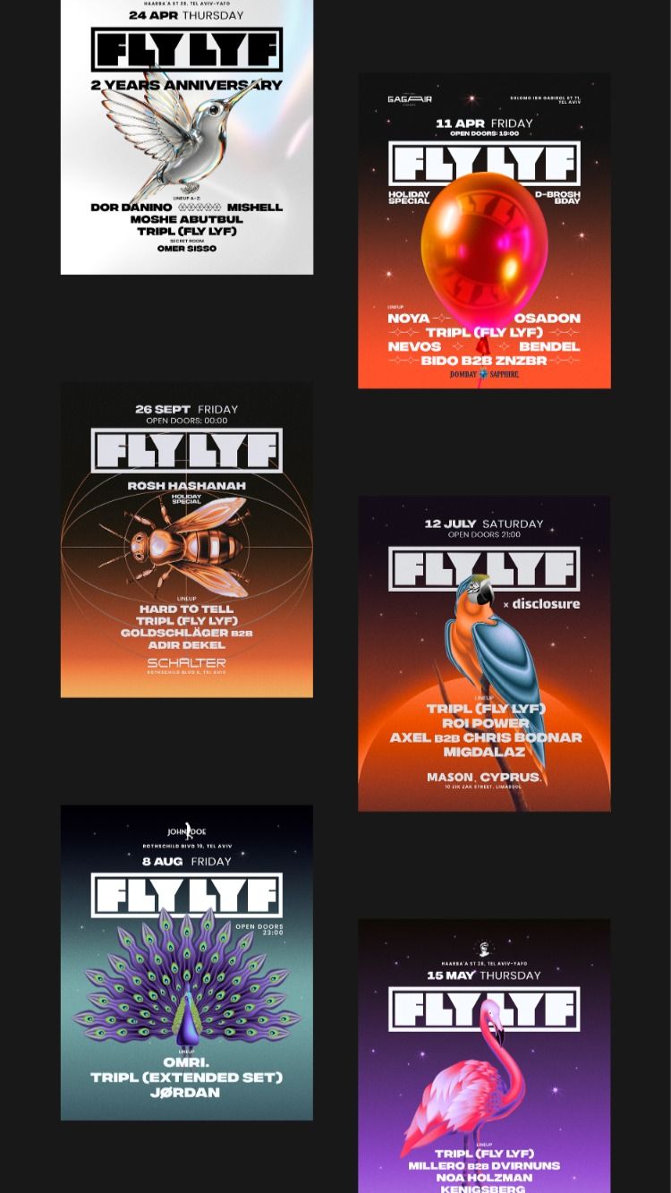 Order a poster design for a techno party