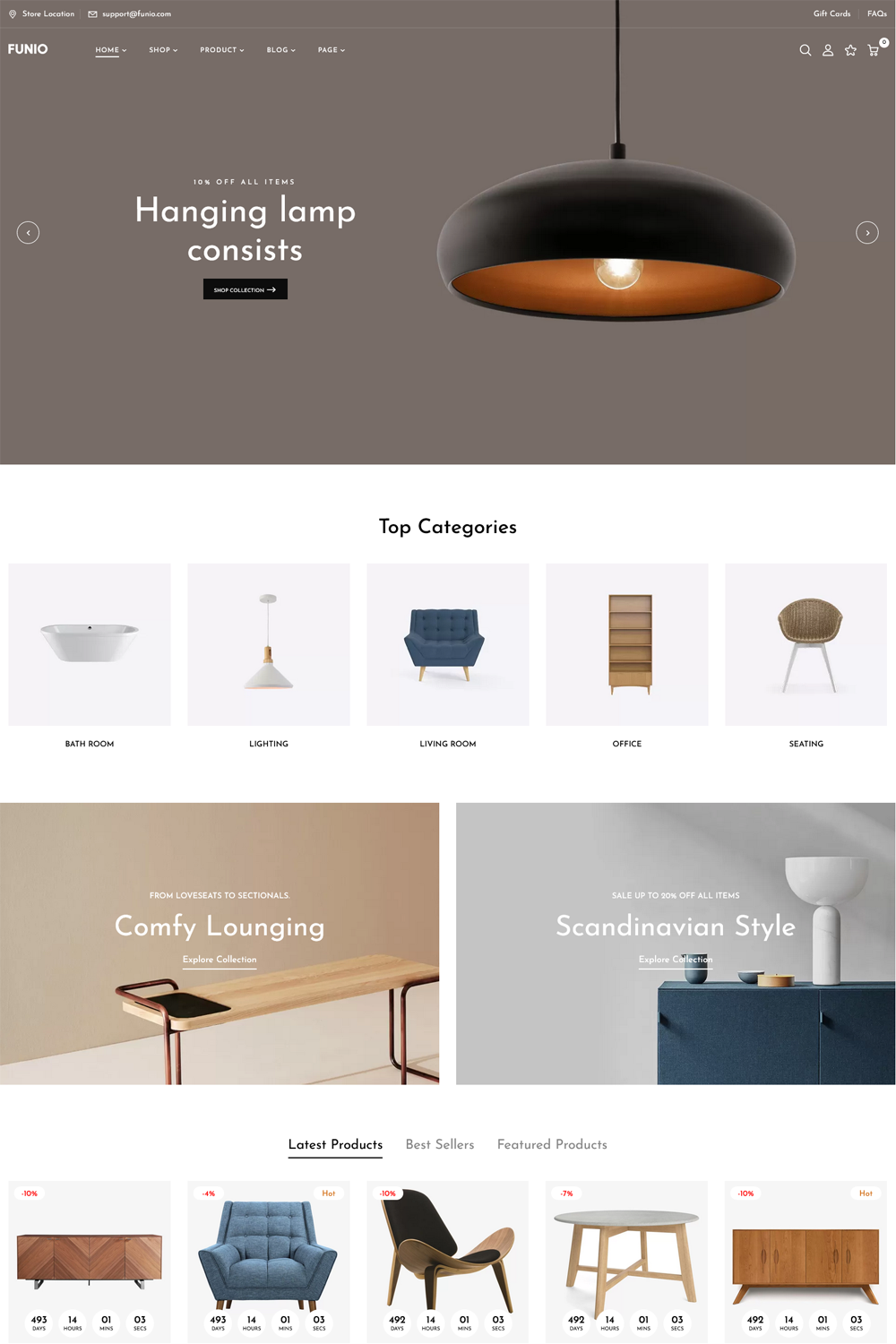 Funio – Furniture WooCommerce WordPress Theme