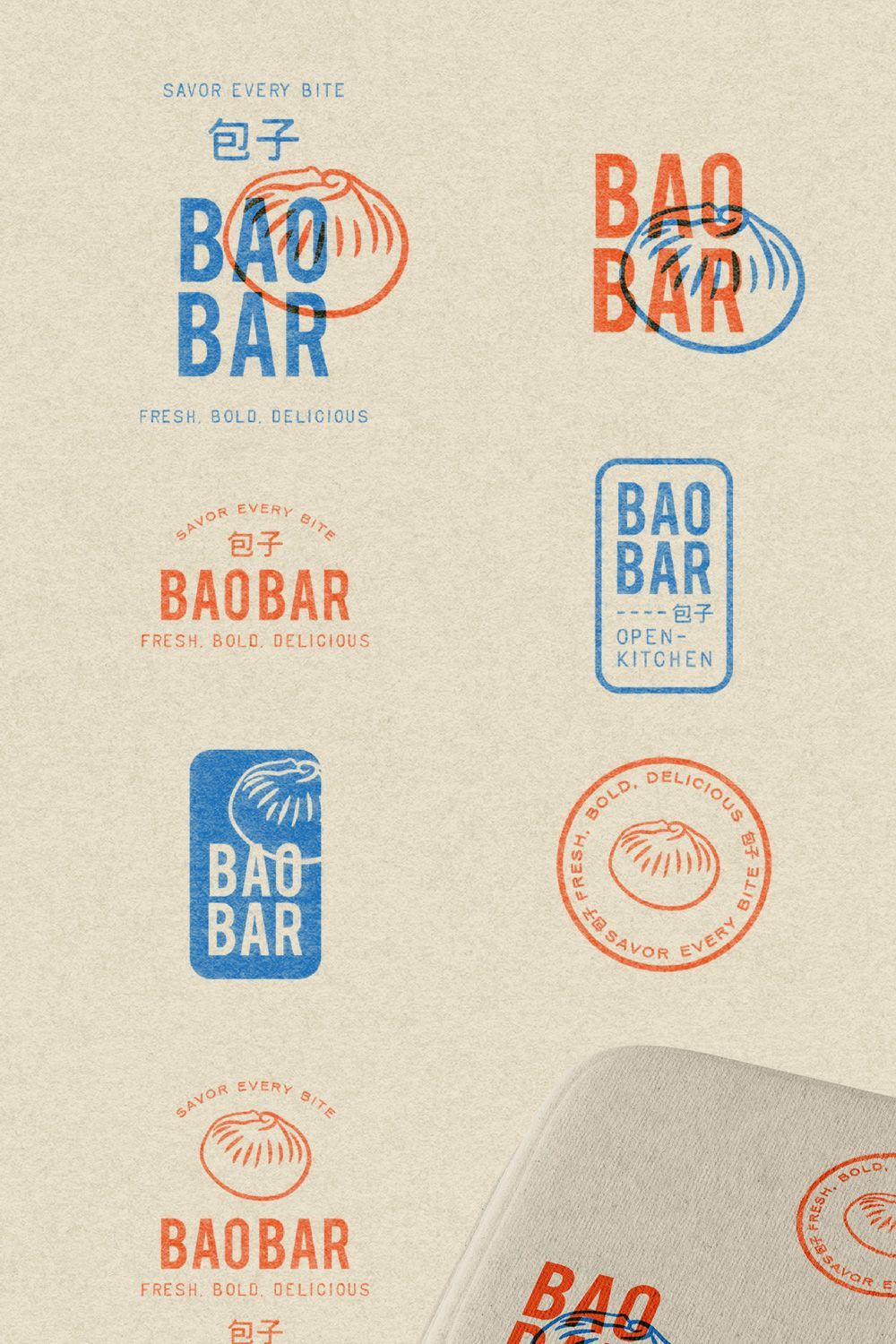 sticker logo ideas | Bao Bar Branding: Creating a Bold Impression