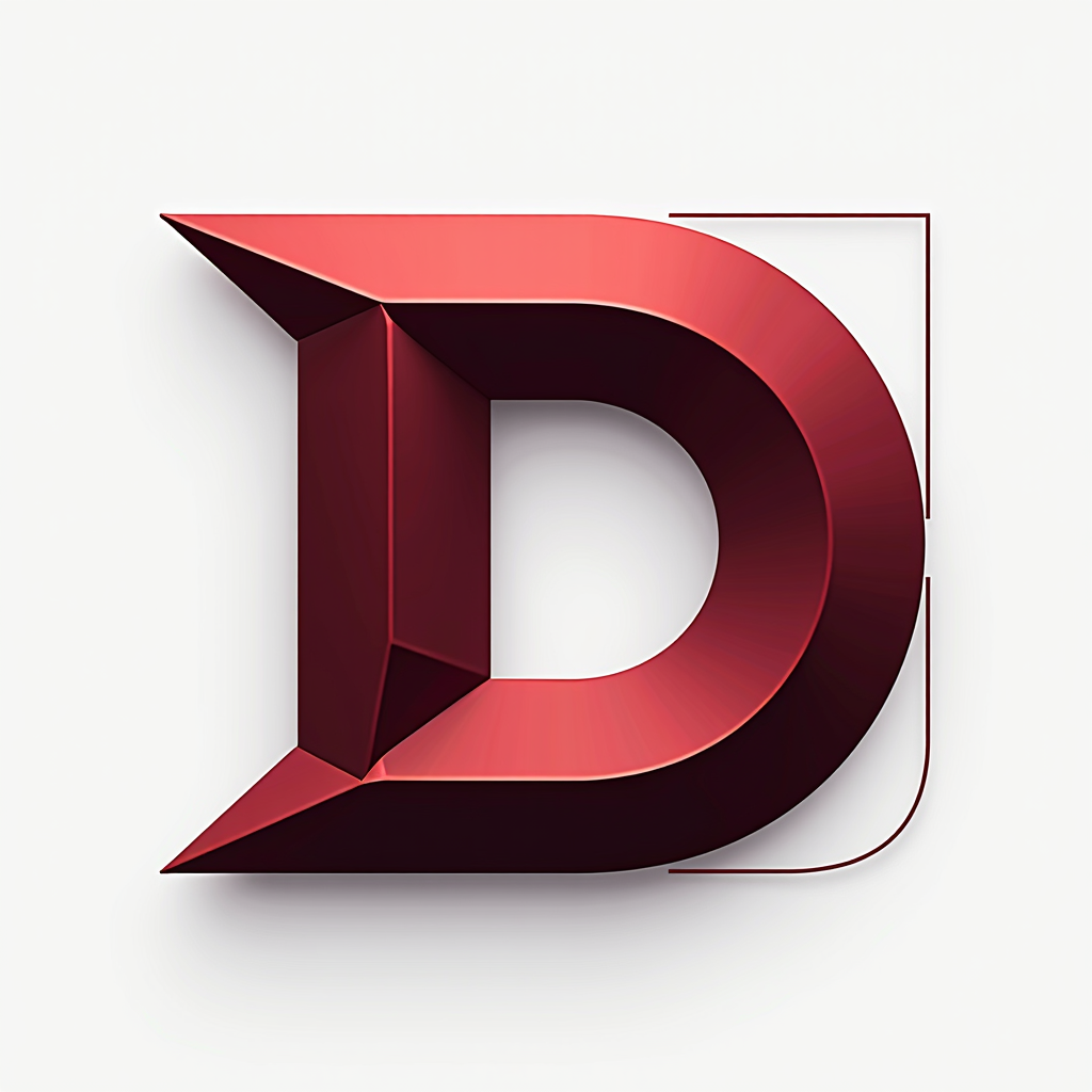 Red “D” letter logo with simple style free logo – Stockimg AI