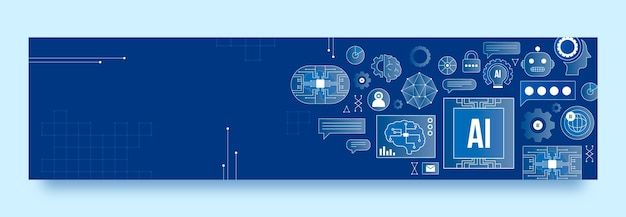 Free Vector | Artificial intelligence concept  twitch banner