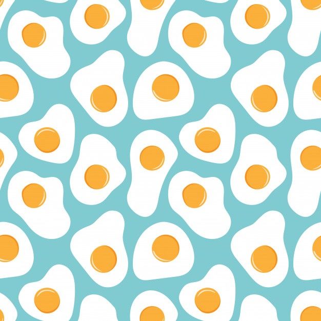 Vector fried eggs seamless pattern . | Premium Vector