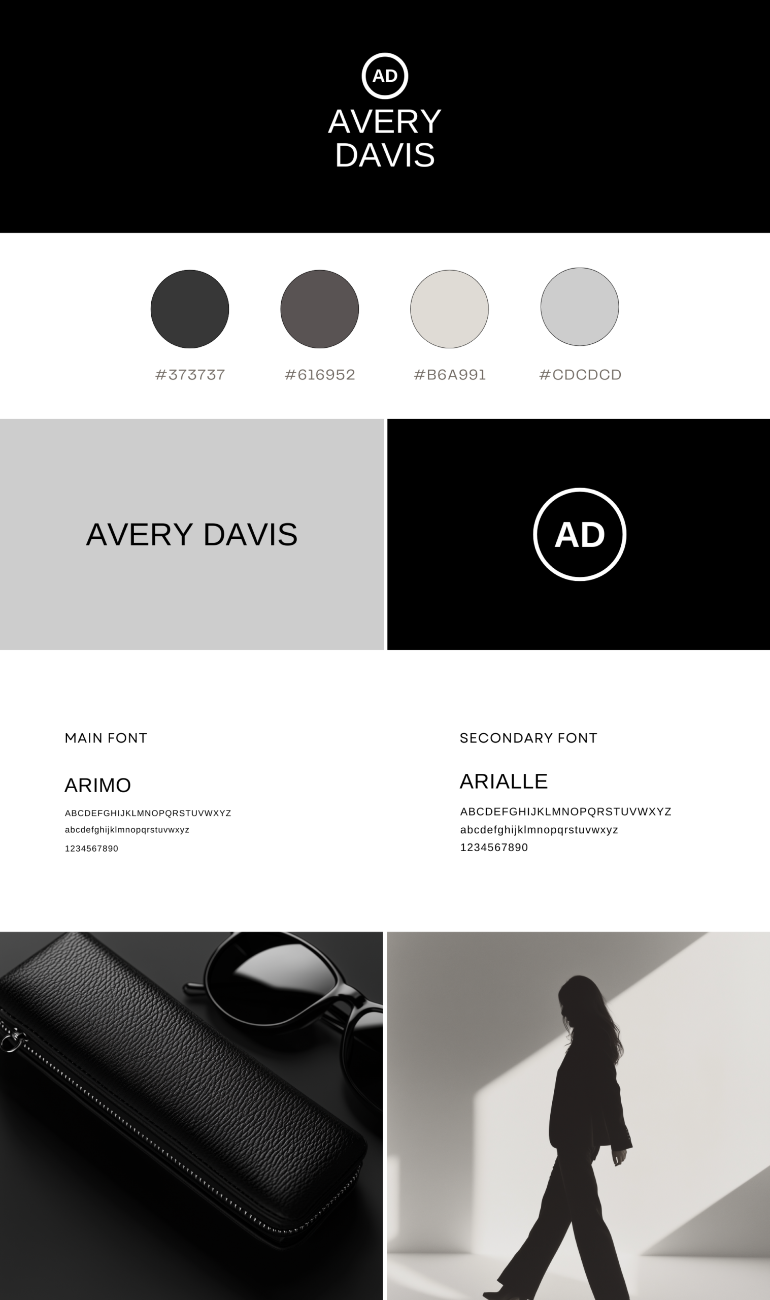 Brand Board Template | Minimalist Brand Kit | Instant Download