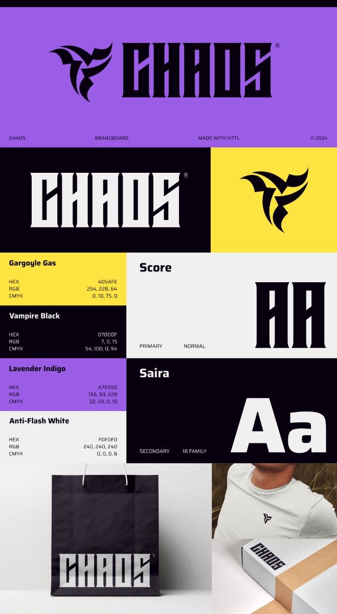 Customizable Chaos Streetwear Brand Board Design Template