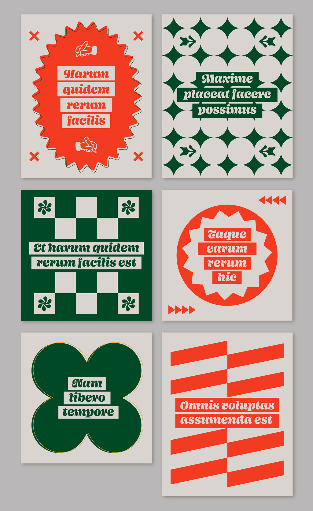 Flat Trendy Geometric Layout Collection for Social Media Stock 템플릿