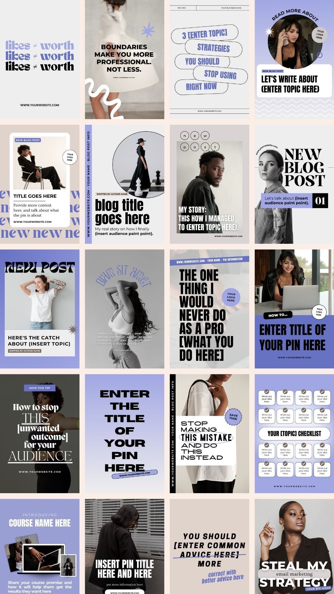 Pinterest Pin Canva Templates