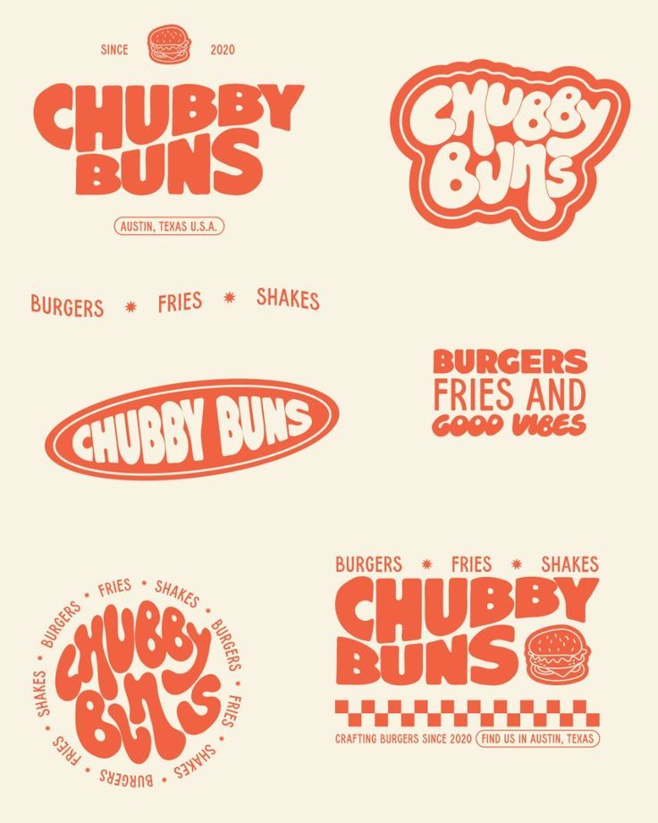 Chubby Buns | Burger Shop Brand Identity | Bold Logo Design | Cake logo design, Brand identity…