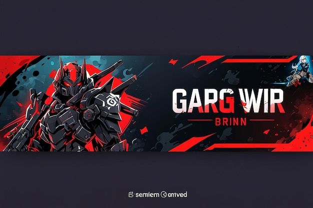 Gaming war social media banner design | Premium AI-generated image