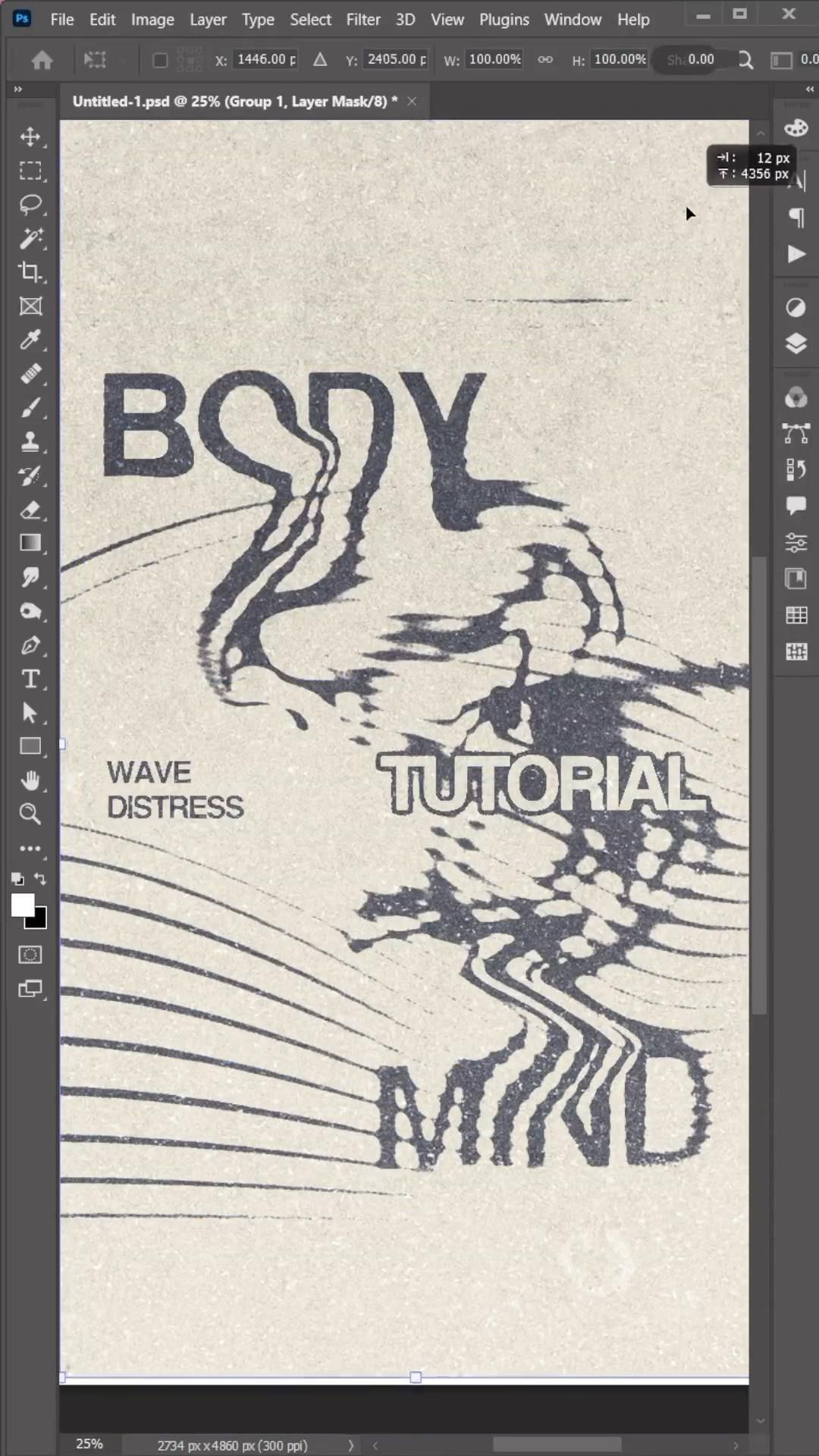 Halftone wave effect photoshop tutorial / graphic design / digital art / free download /