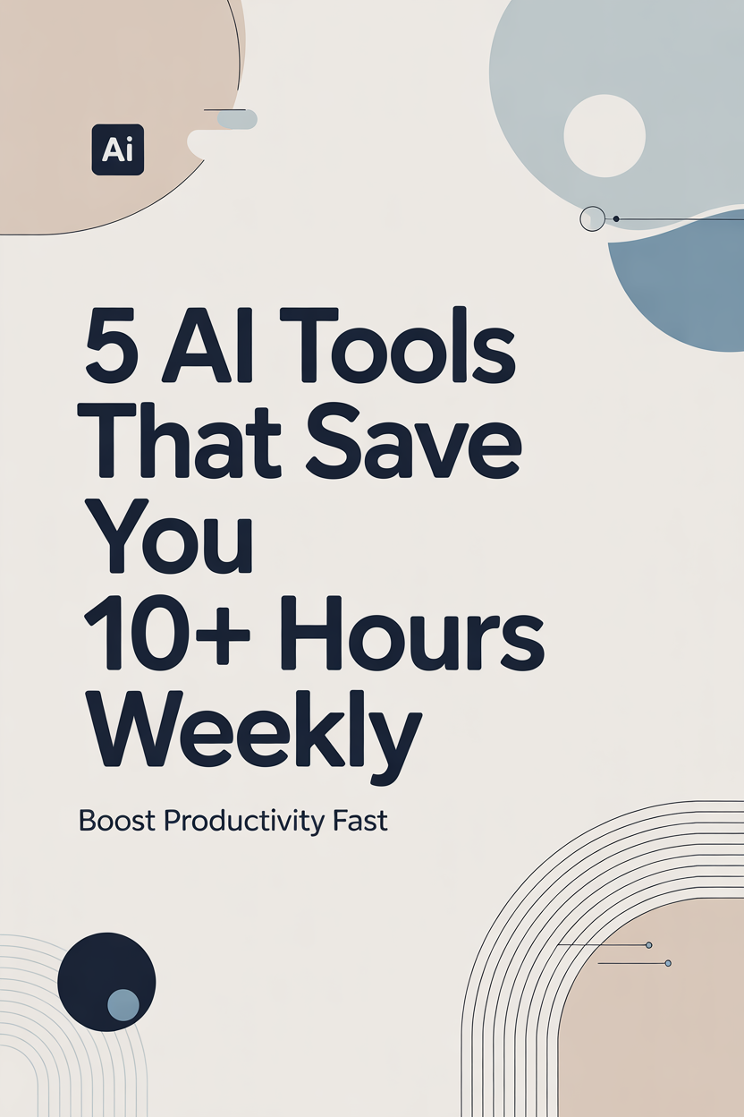 5 AI Tools That Save You 10+ Hours Every Week