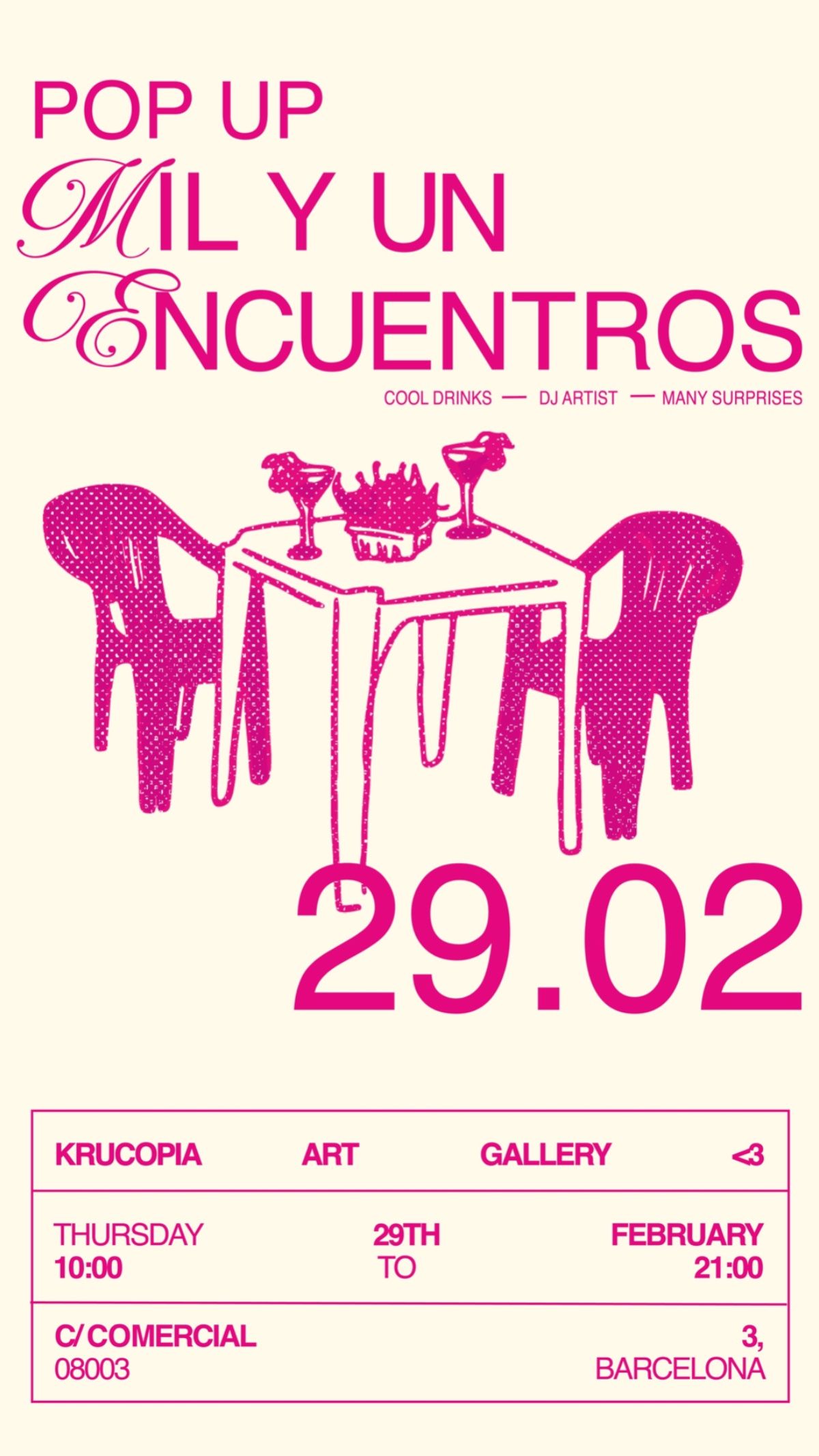 BCN POP-UP 1000 Y 1 ENCUENTROS 💕